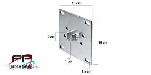 Supporto per motore 100 x 100 con quadro 10